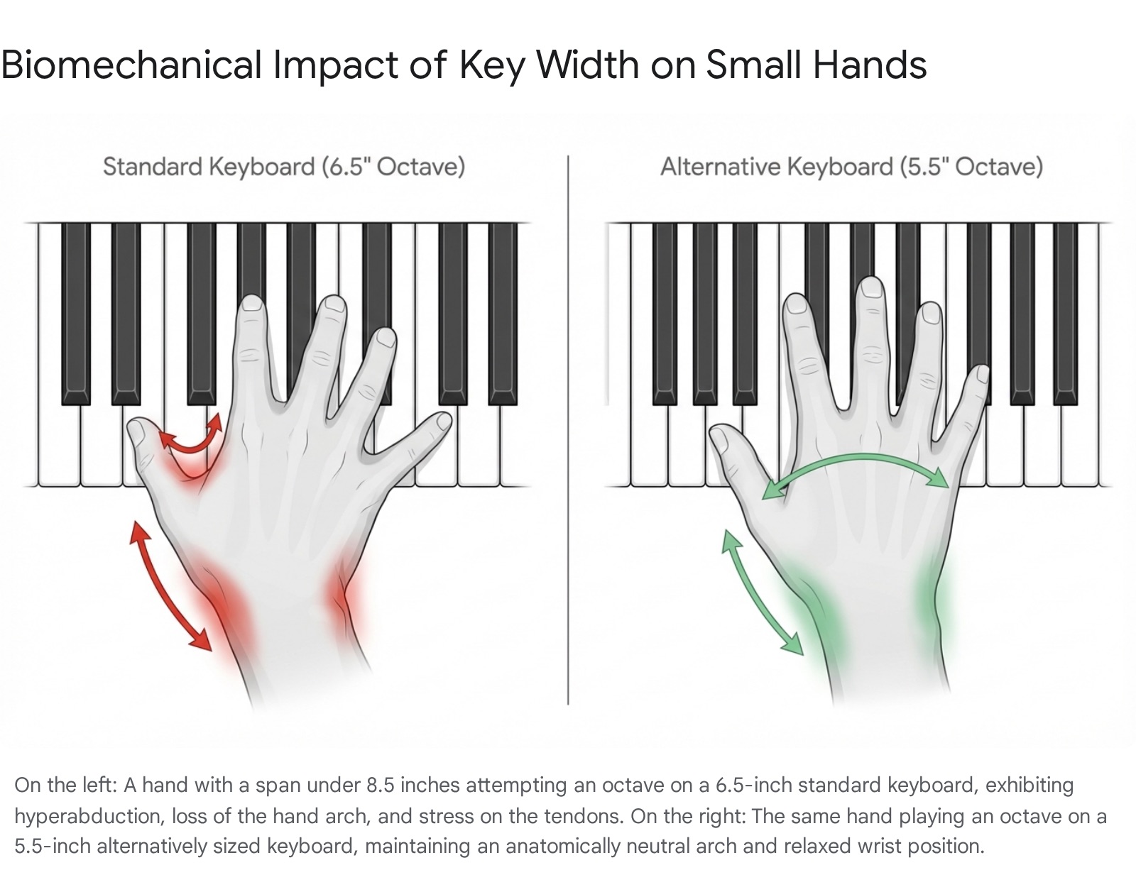 Analysis of Hand Posture showing differences in thumb and 5th finger stretching